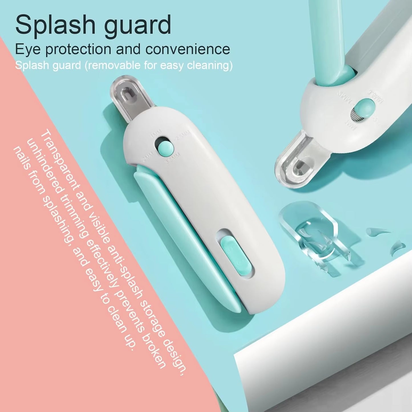 🐾 Adjustable Cat Nail Clipper with Safety Lock – Ergonomic Design and Splash Guard