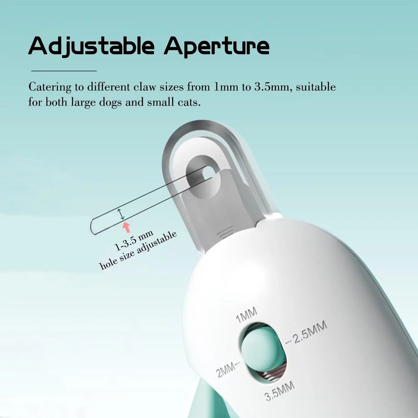 🐾 Adjustable Cat Nail Clipper with Safety Lock – Ergonomic Design and Splash Guard